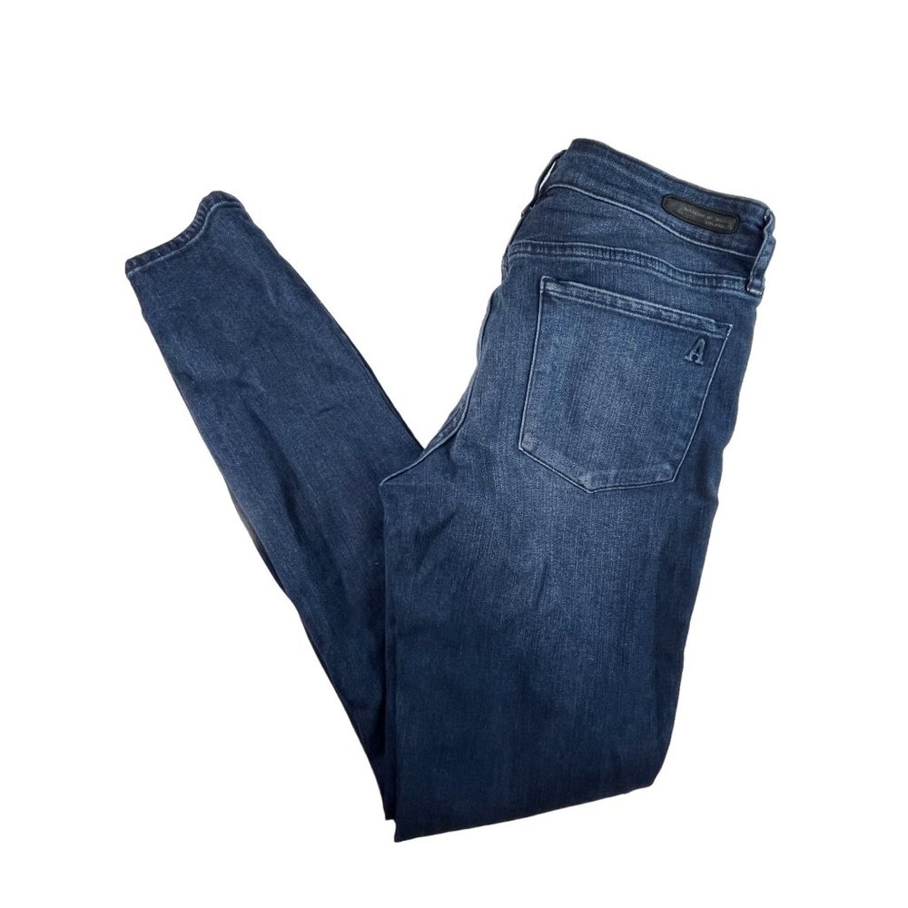 Articles of Society Jeans Sarah Skinny Distressed Mid Rise Dark Crop Jeans 28”